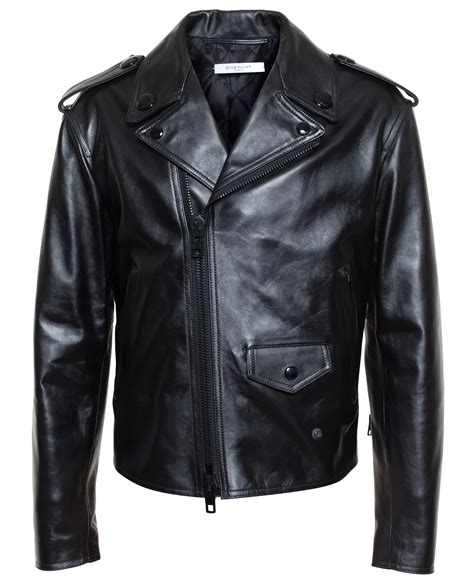 givenchy leather motorcycle jacket|Biker jacket in leather .